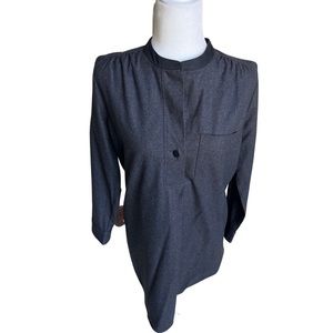 Madewell Gray Flannel or Felt Tunic Dress Size Small